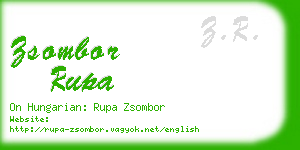 zsombor rupa business card